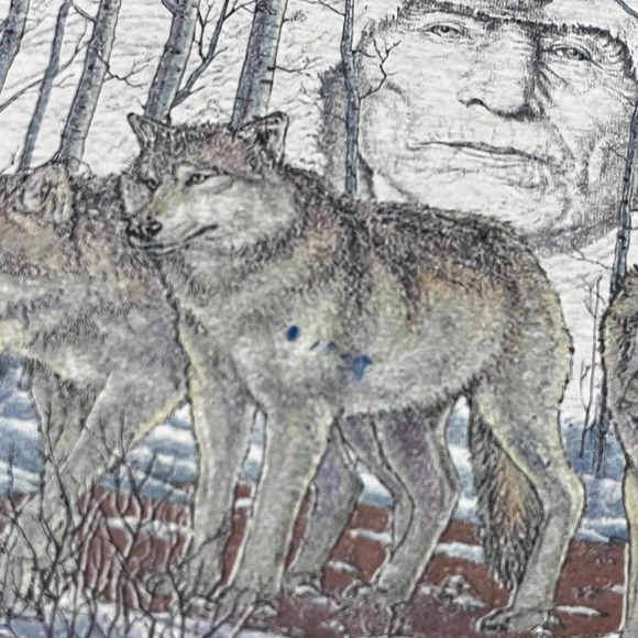 Vintage Grand Canyon North Rim Graphic Wolf Tee Wildlife Nature T-Shirt Medium - Picture 4 of 7